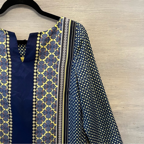 The Limited Morrocan Print Satin Like Feel‎ Shift Dress Medium Like New - Picture 2 of 11